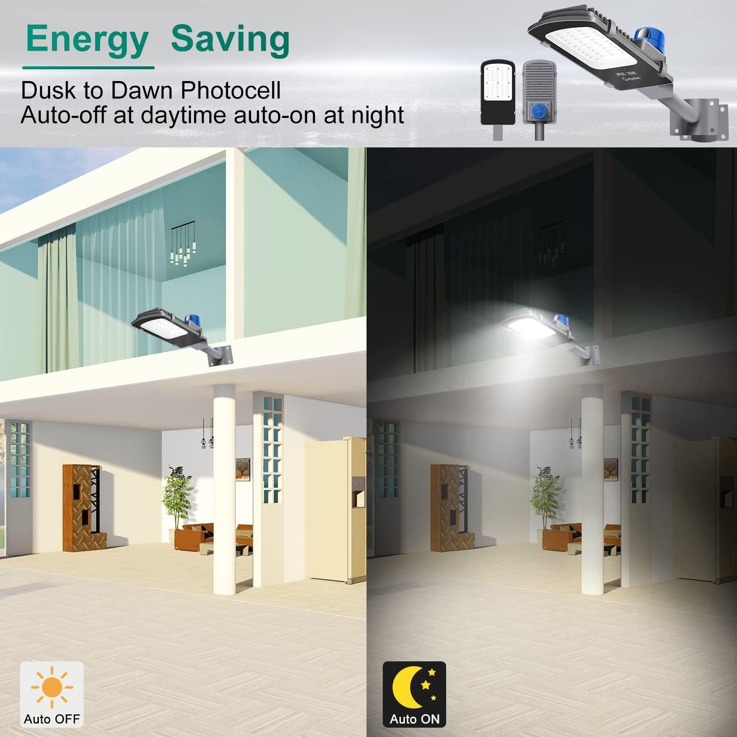 Luz de Calle LED Gebosun 35W 5400 Lúmenes IP65 Automática