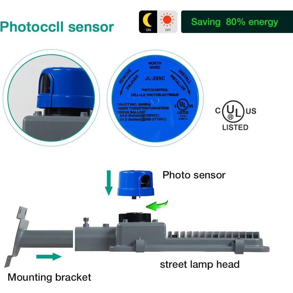 Luz de Calle LED Gebosun 35W 5400 Lúmenes IP65 Automática
