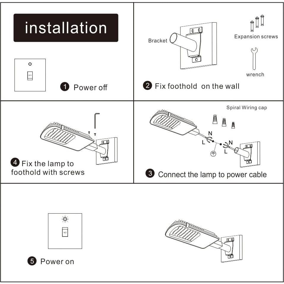 Luz de Calle LED Gebosun 35W 5400 Lúmenes IP65 Automática