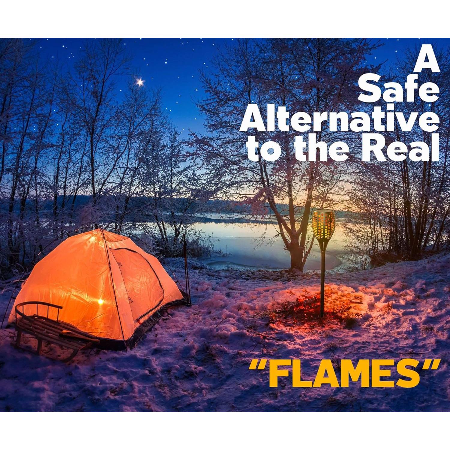 Luces Solares de Antorchas LED Sunlitec - Paquete de 2, Impermeables