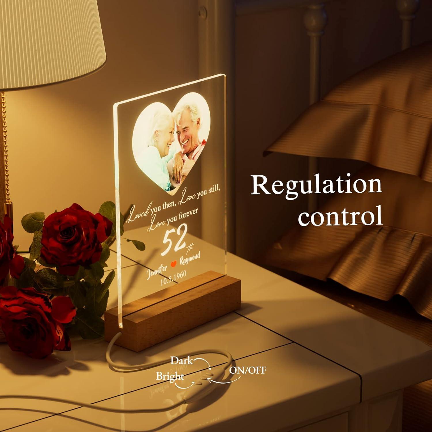 Luz Nocturna Personalizada Bemaystar - Regalo Aniversario 22x15cm