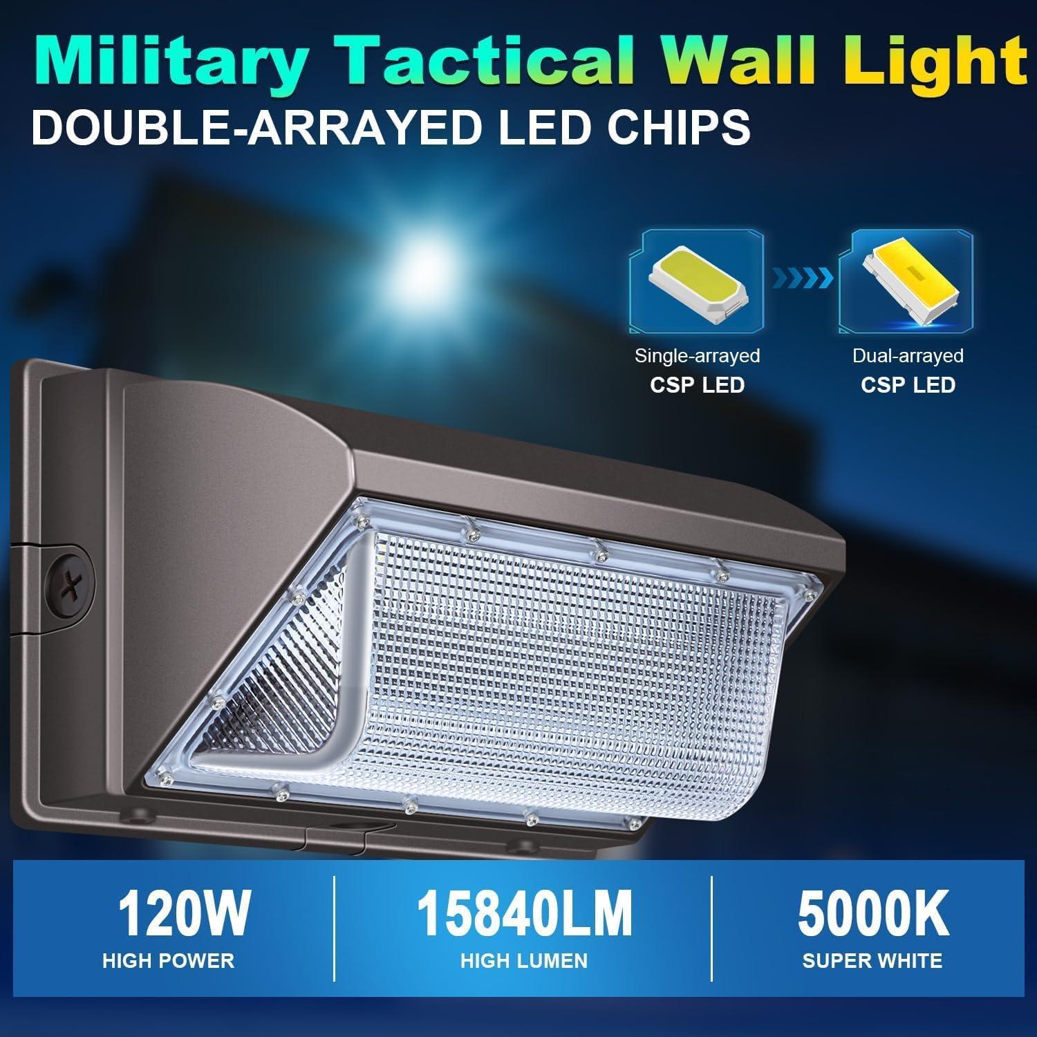 Luz de Pared LED 120W Ezon con Fotocélula 15840LM IP65