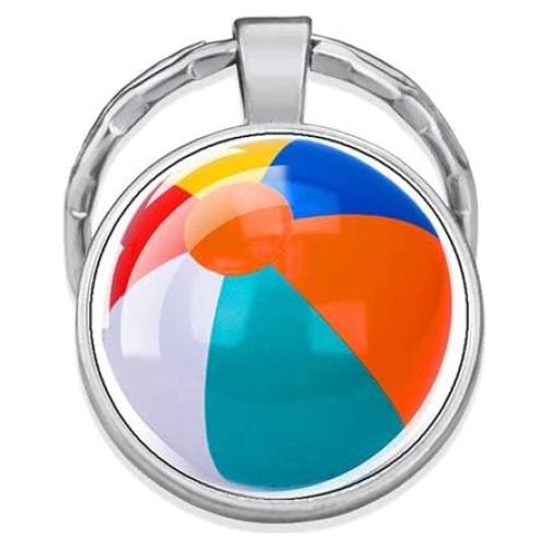 Llave de bola de playa Art Attack - Llavero metálico 5.08 cm