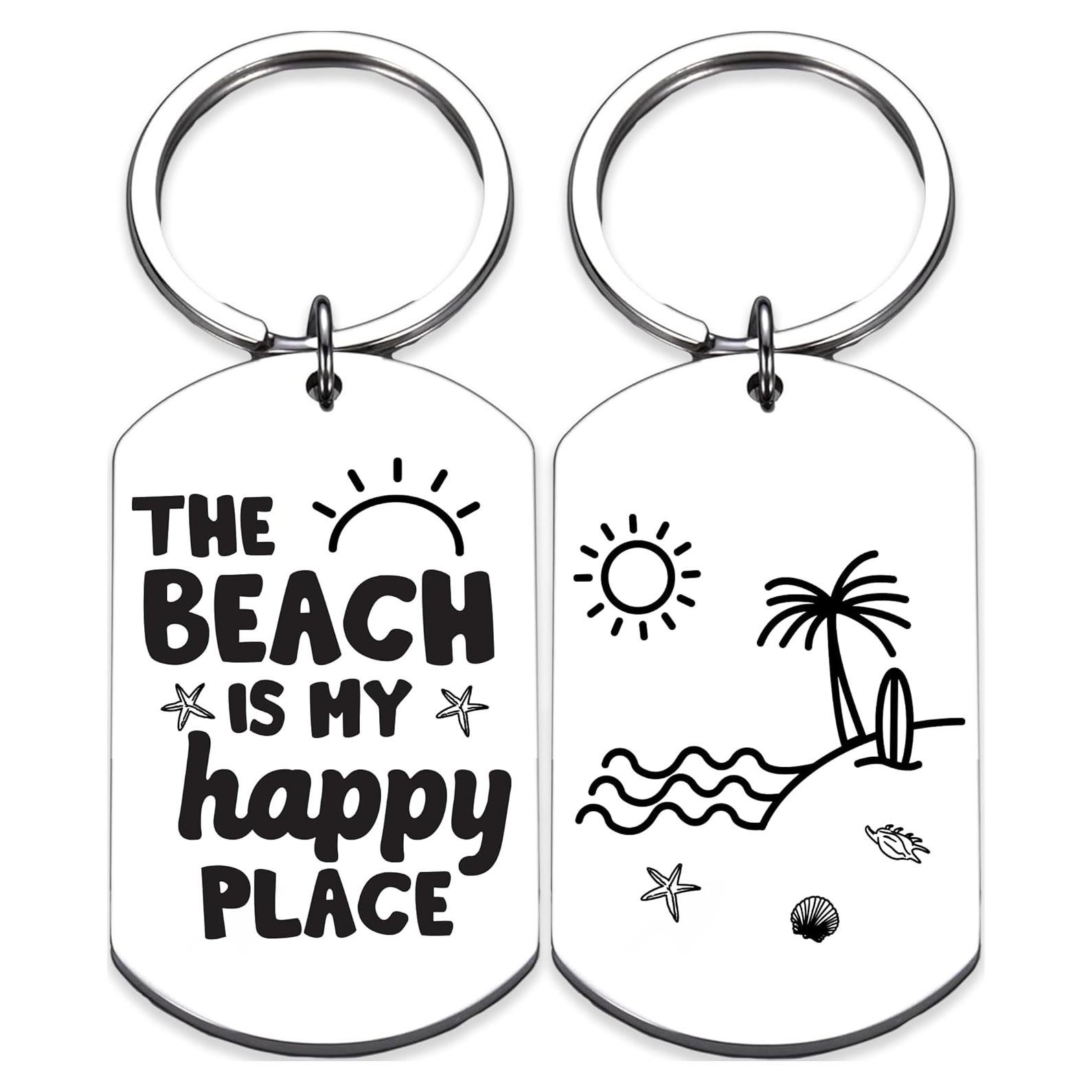 Llavero de Playa Rosa Vila Unisex con Grabado Significativo