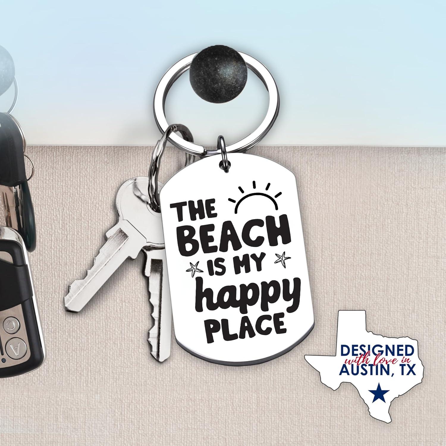 Llavero de Playa Rosa Vila Unisex con Grabado Significativo