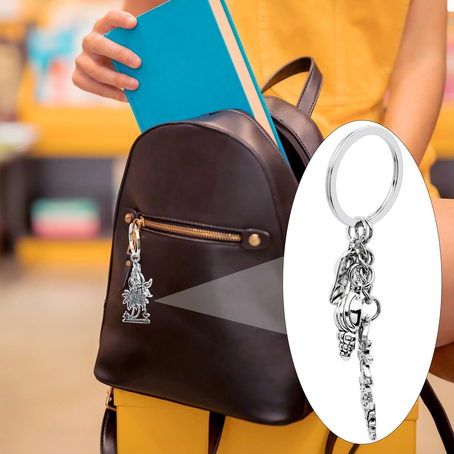 Llavero Temático de Playa 8 Piezas Aleación Plata Verano