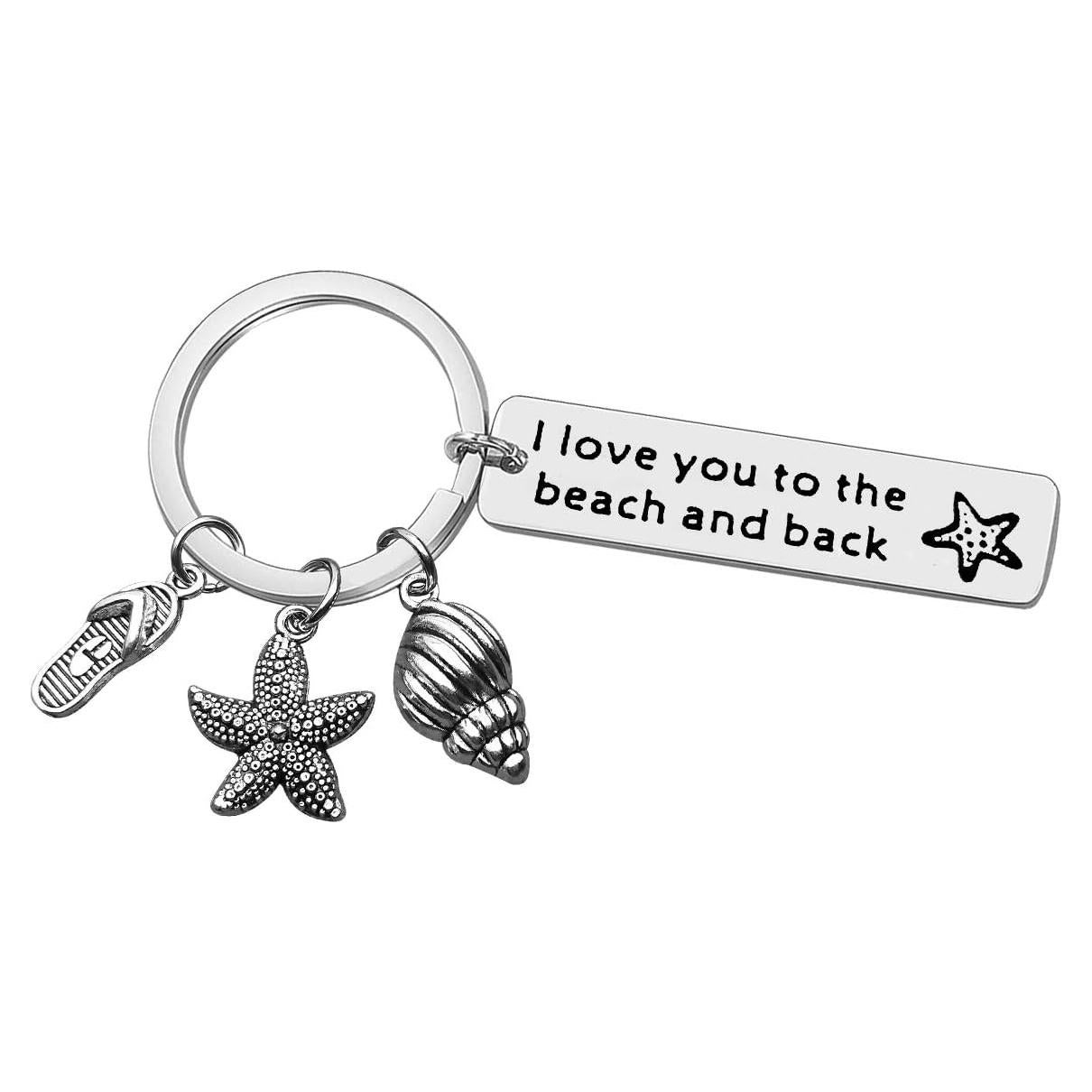 Llavero de Playa Acero Inoxidable Regalo para Mujeres 28x50mm