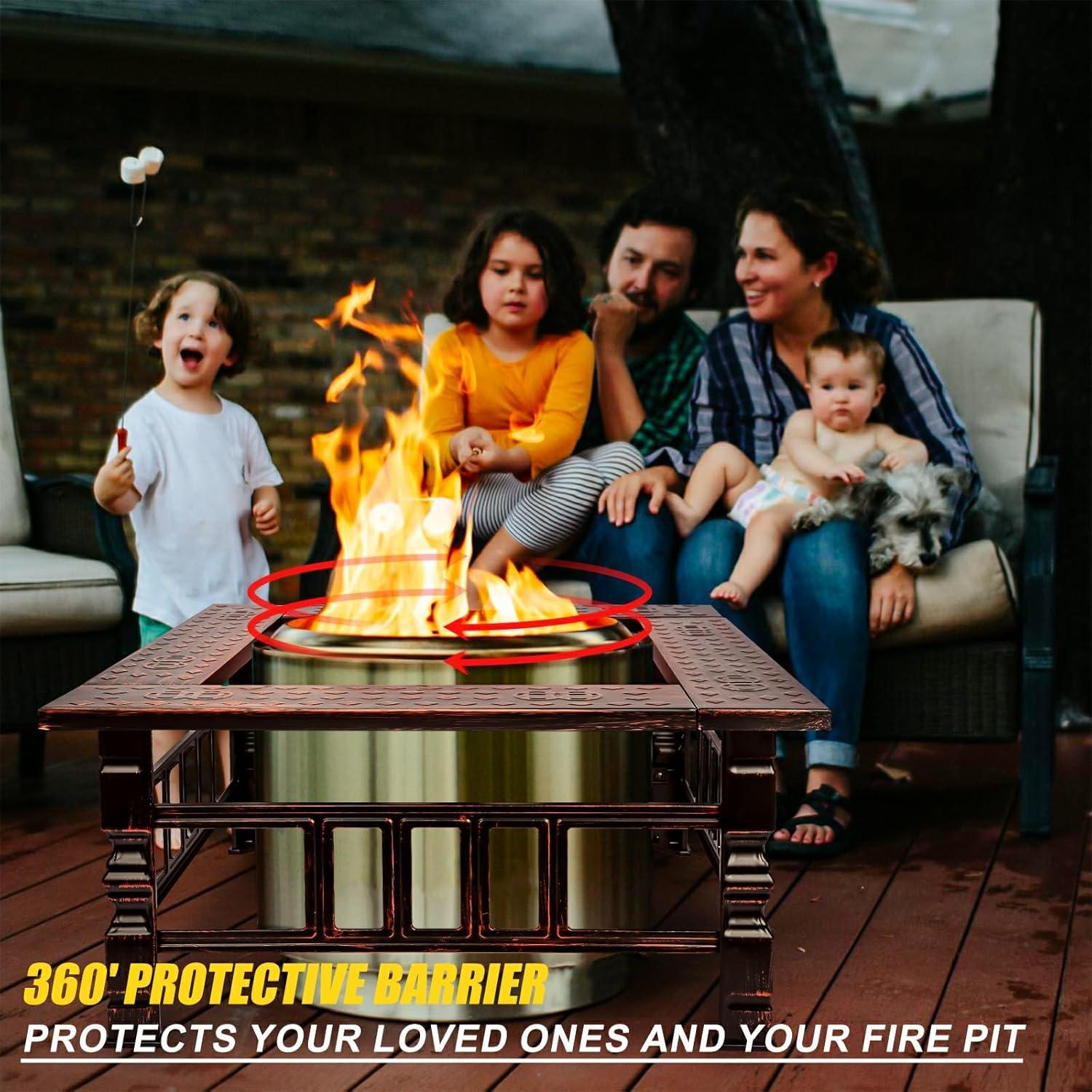 Mesa de Rodeo para Fogata Uniflasy 32" Acero Negro