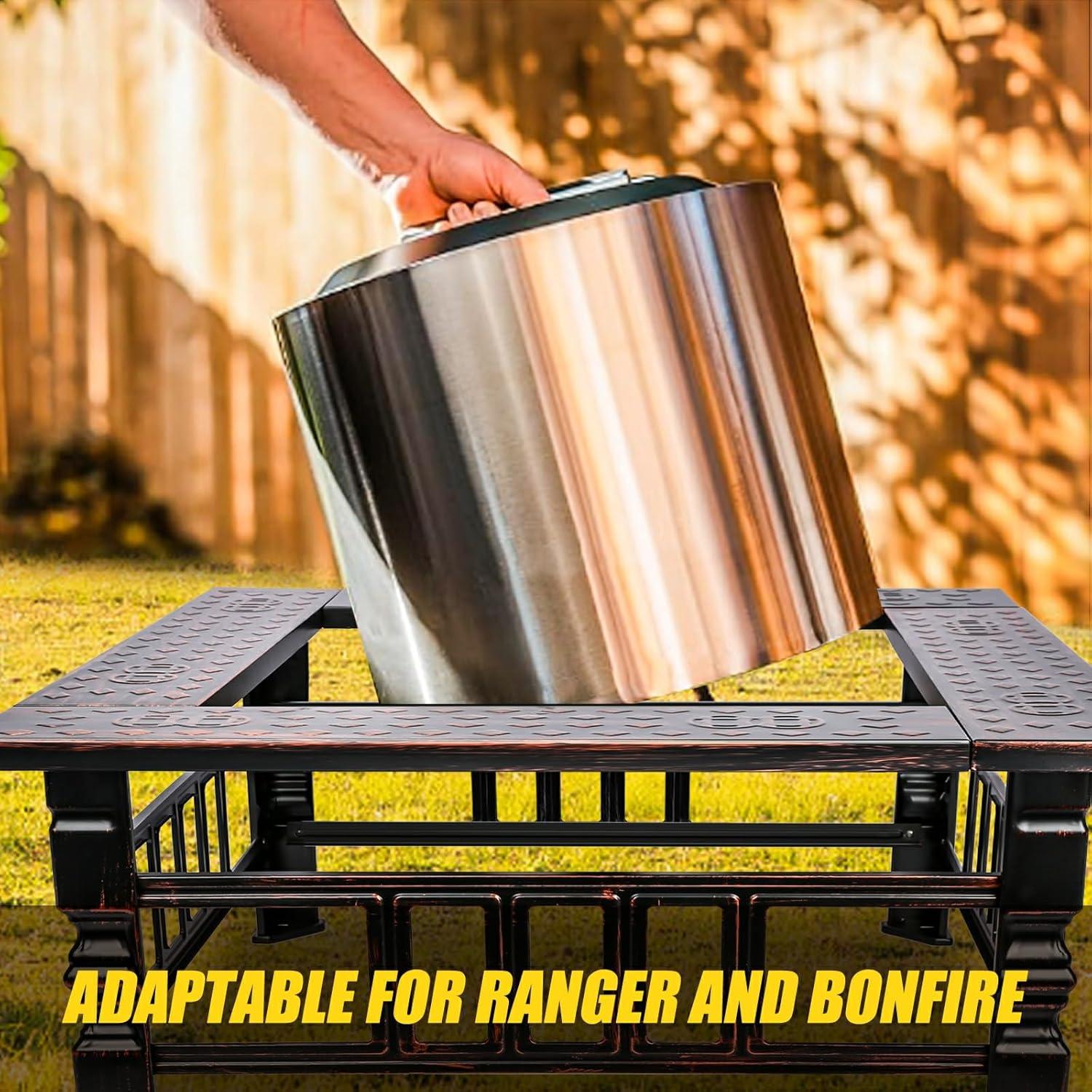 Mesa de Rodeo para Fogata Uniflasy 32" Acero Negro