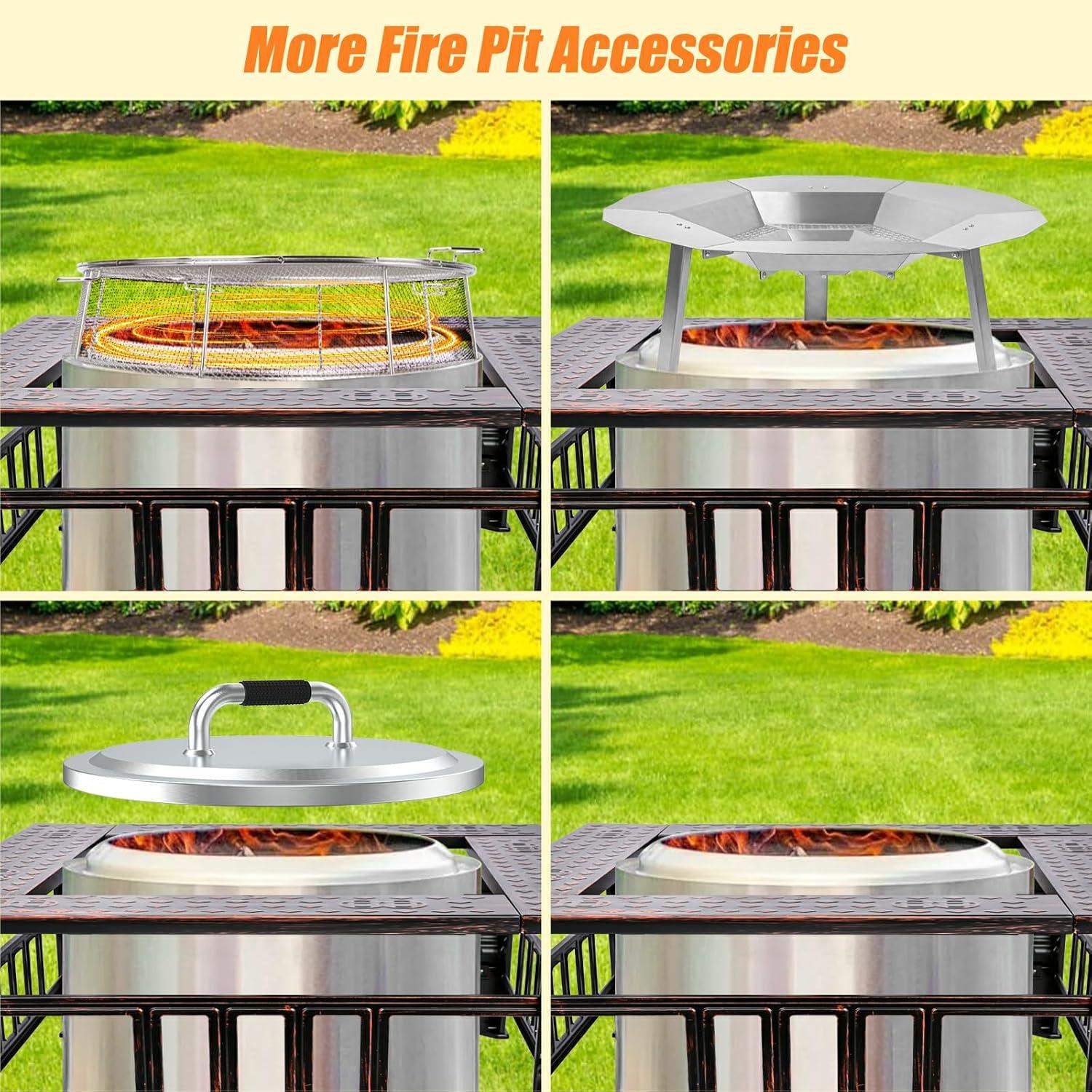 Mesa de Rodeo para Fogata Uniflasy 32" Acero Negro