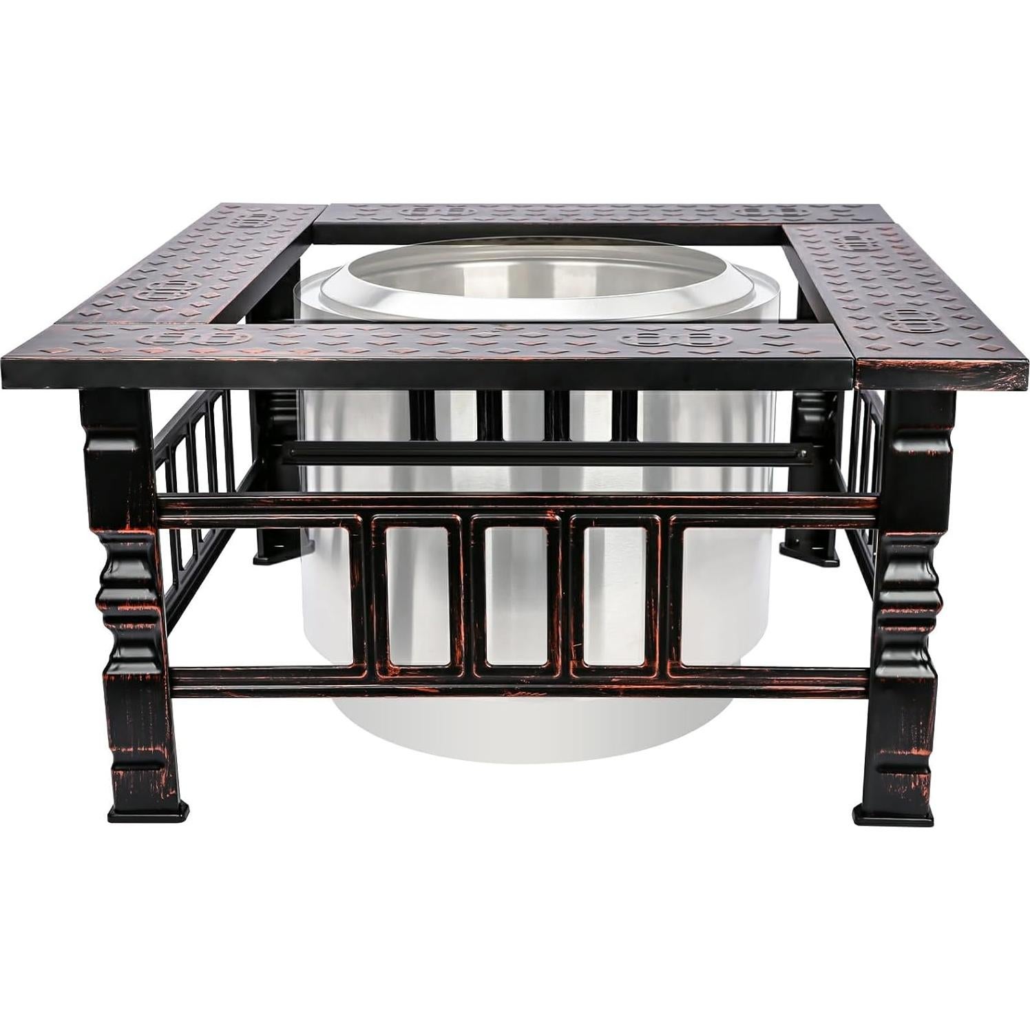 Mesa de Rodeo para Fogata Uniflasy 32" Acero Negro