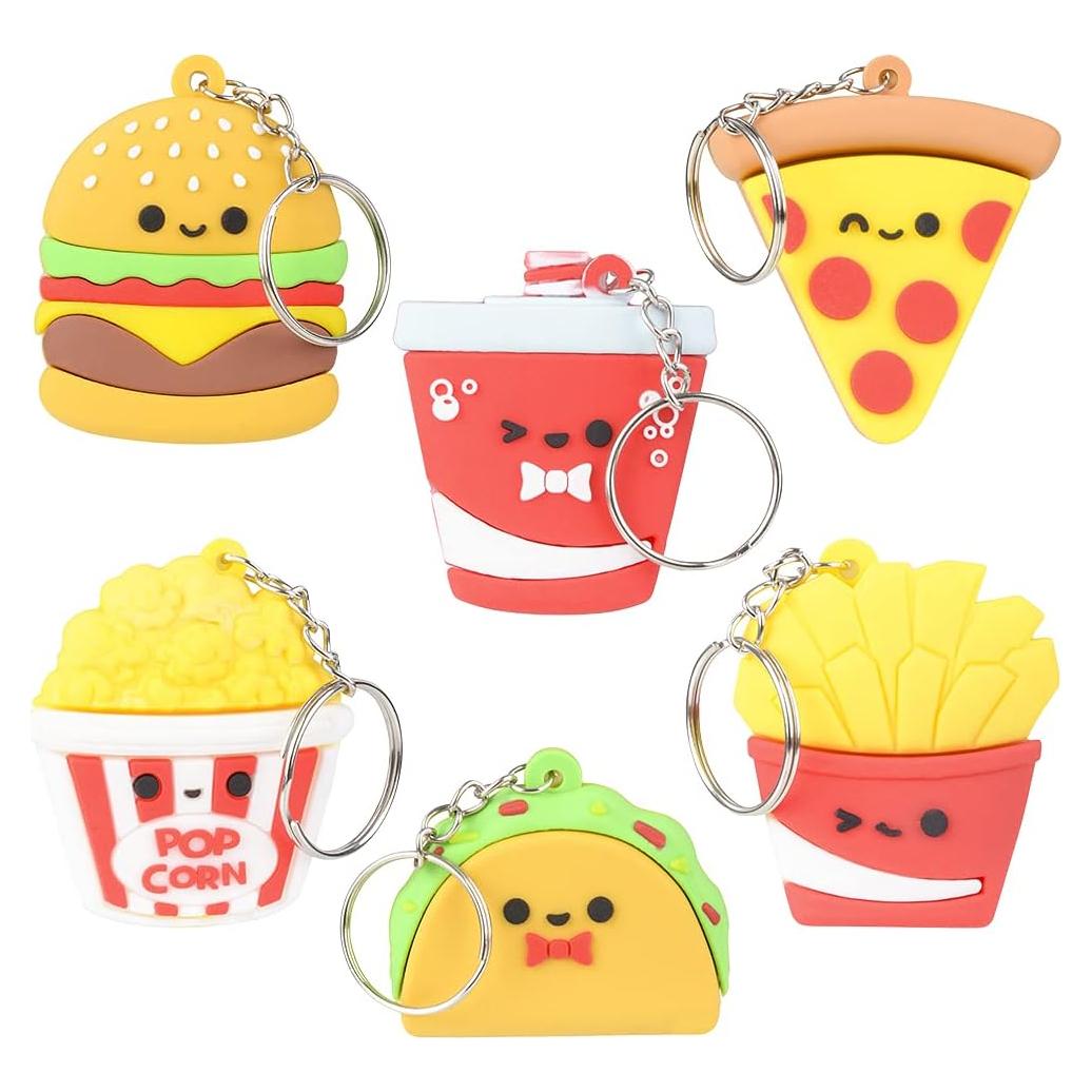 Set de 6 Llaveros de Comida Rápida ArtCreativity para Niños