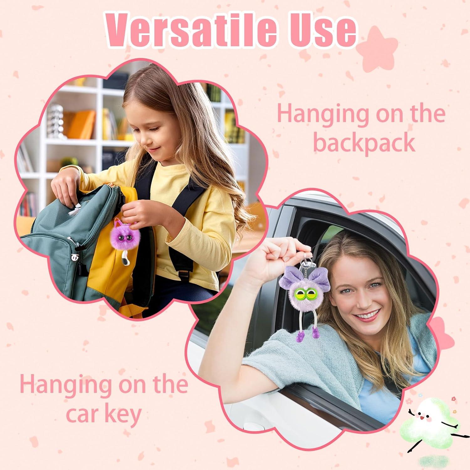 Llaveros de Peluche AMZFAVOR para Niños 24 Pcs Animales