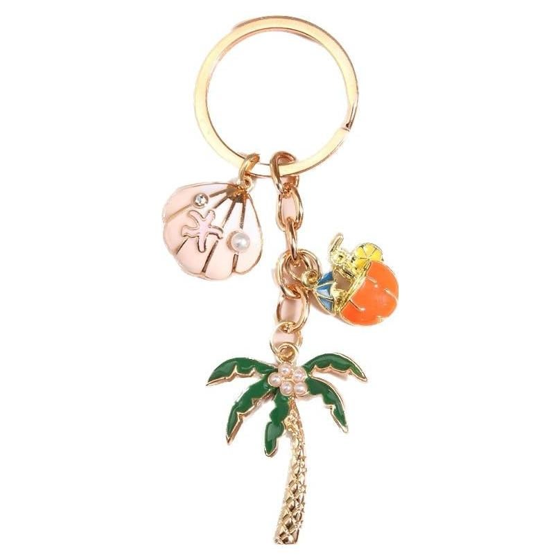 Llavero temático de playa concha estrella mar 3.7cm