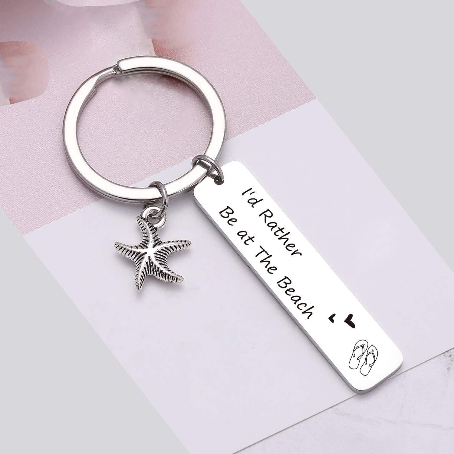 Llavero de Playa Estrella de Mar Keytells - Acero Inoxidable