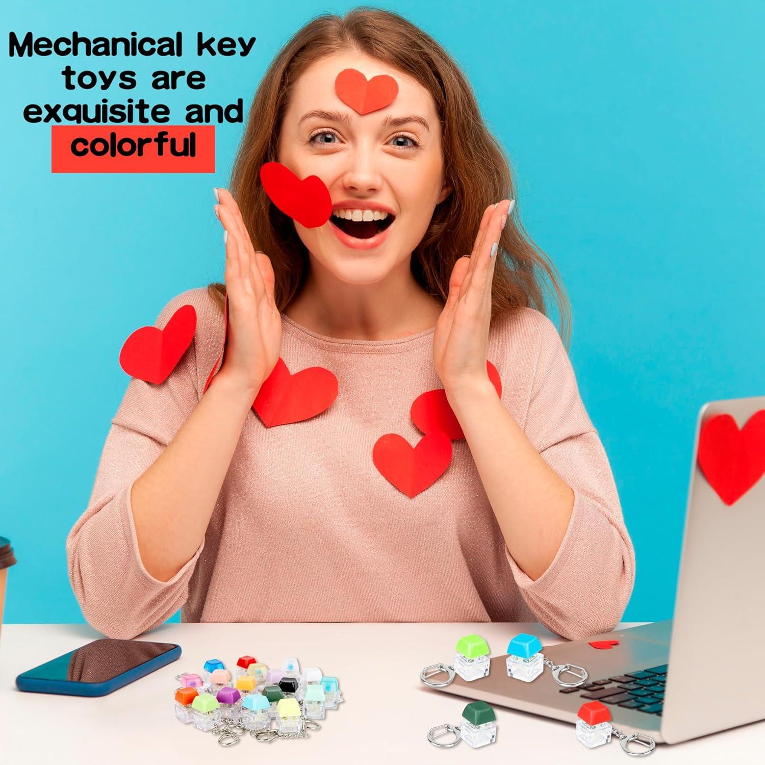 18 Llaveros Teclado Clicker Multicolor Hoarost - Juguetes Divertidos