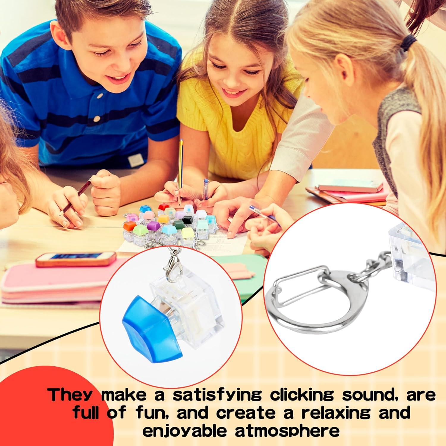 18 Llaveros Teclado Clicker Multicolor Hoarost - Juguetes Divertidos