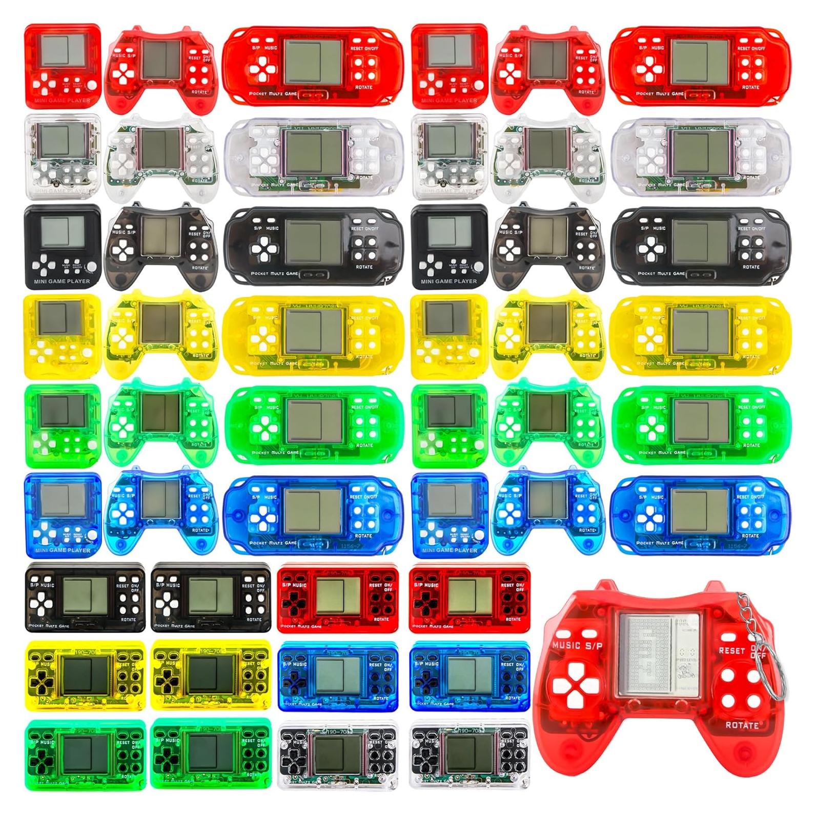 Paquete de 48 Llaveros de Videojuegos Retro Multicolor