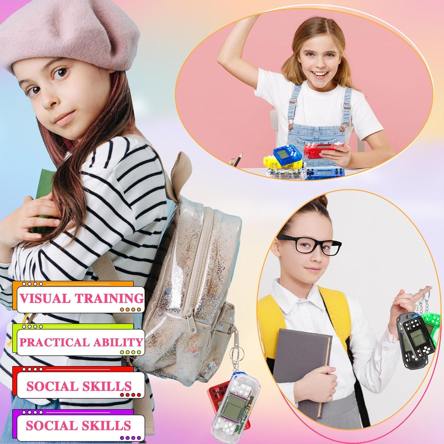 Paquete de 48 Llaveros de Videojuegos Retro Multicolor