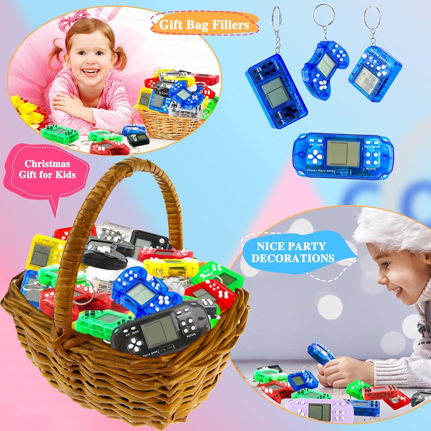 Paquete de 48 Llaveros de Videojuegos Retro Multicolor