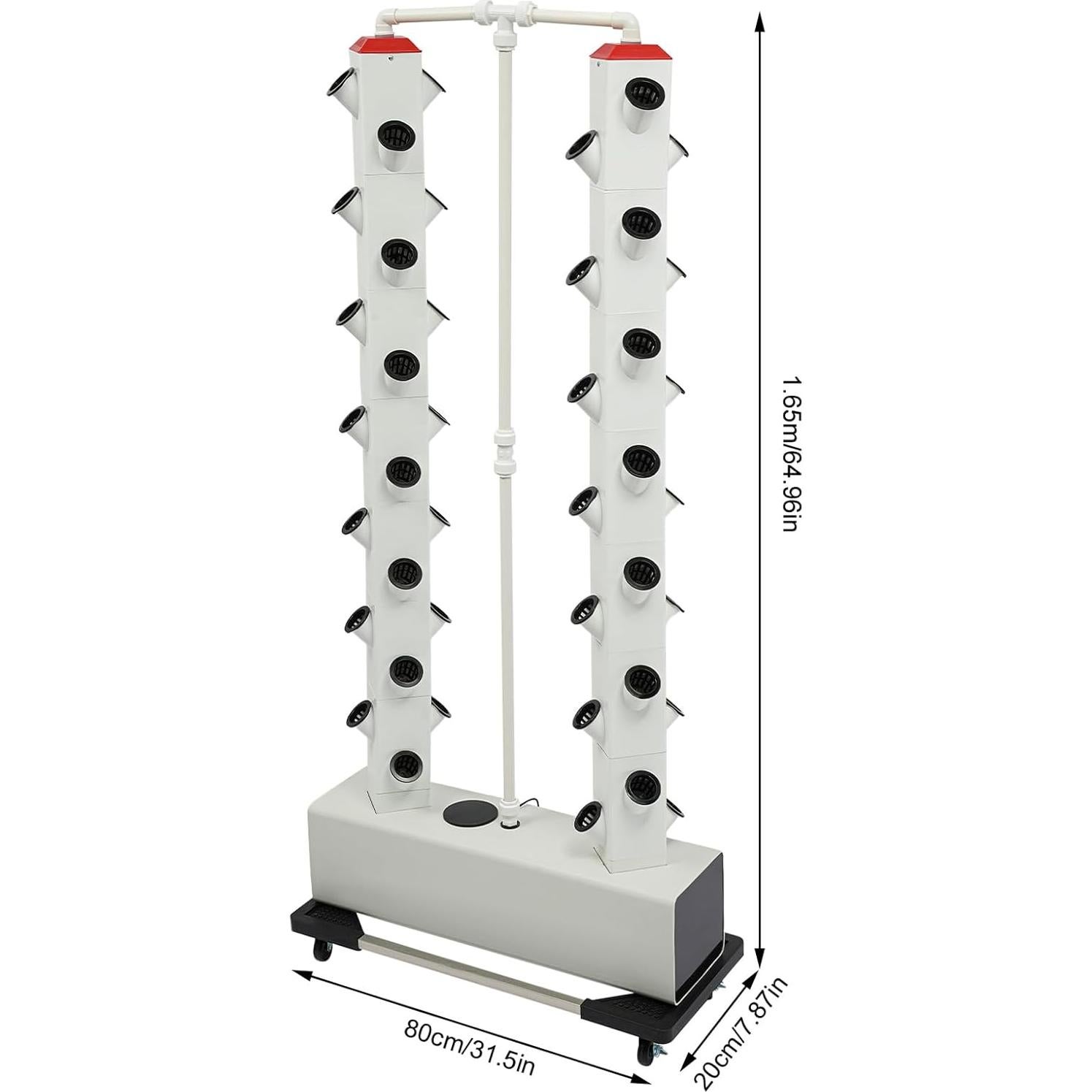 Torre Hidropónica PROYONGOO 80x20x165cm 56 Puntos Cultivo
