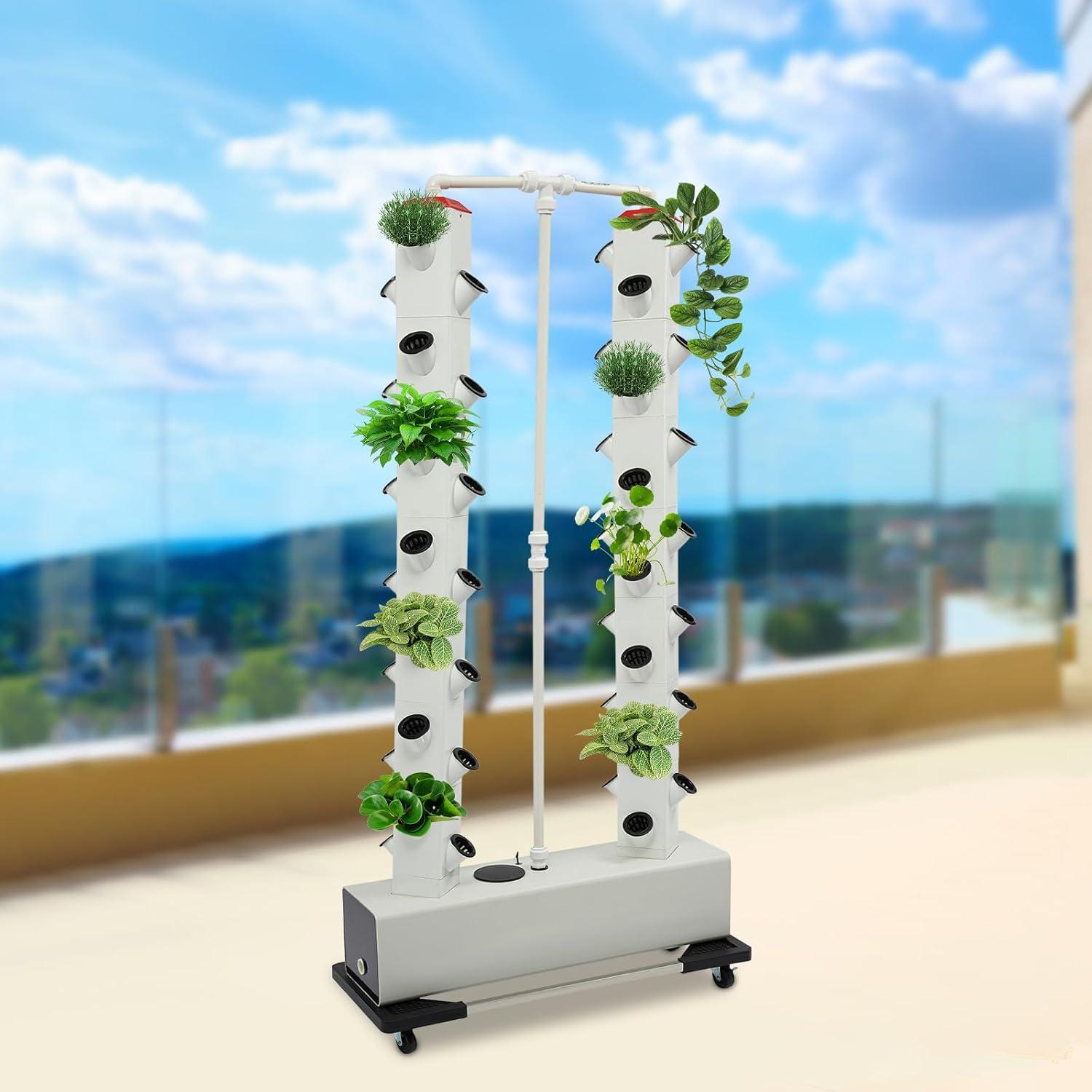 Torre Hidropónica PROYONGOO 80x20x165cm 56 Puntos Cultivo