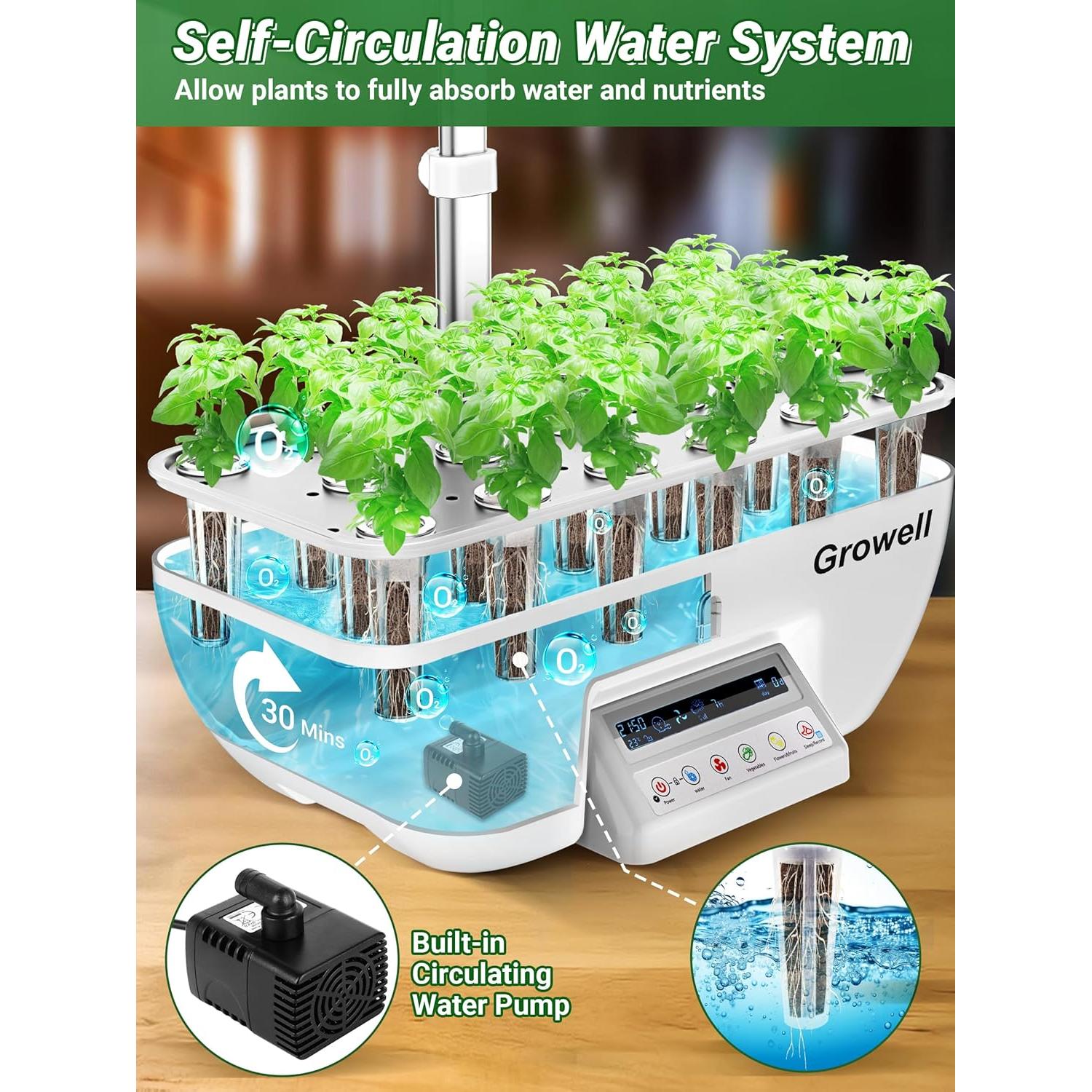 Sistema de Cultivo Hidropónico Growell HS02 17 Cápsulas 10L