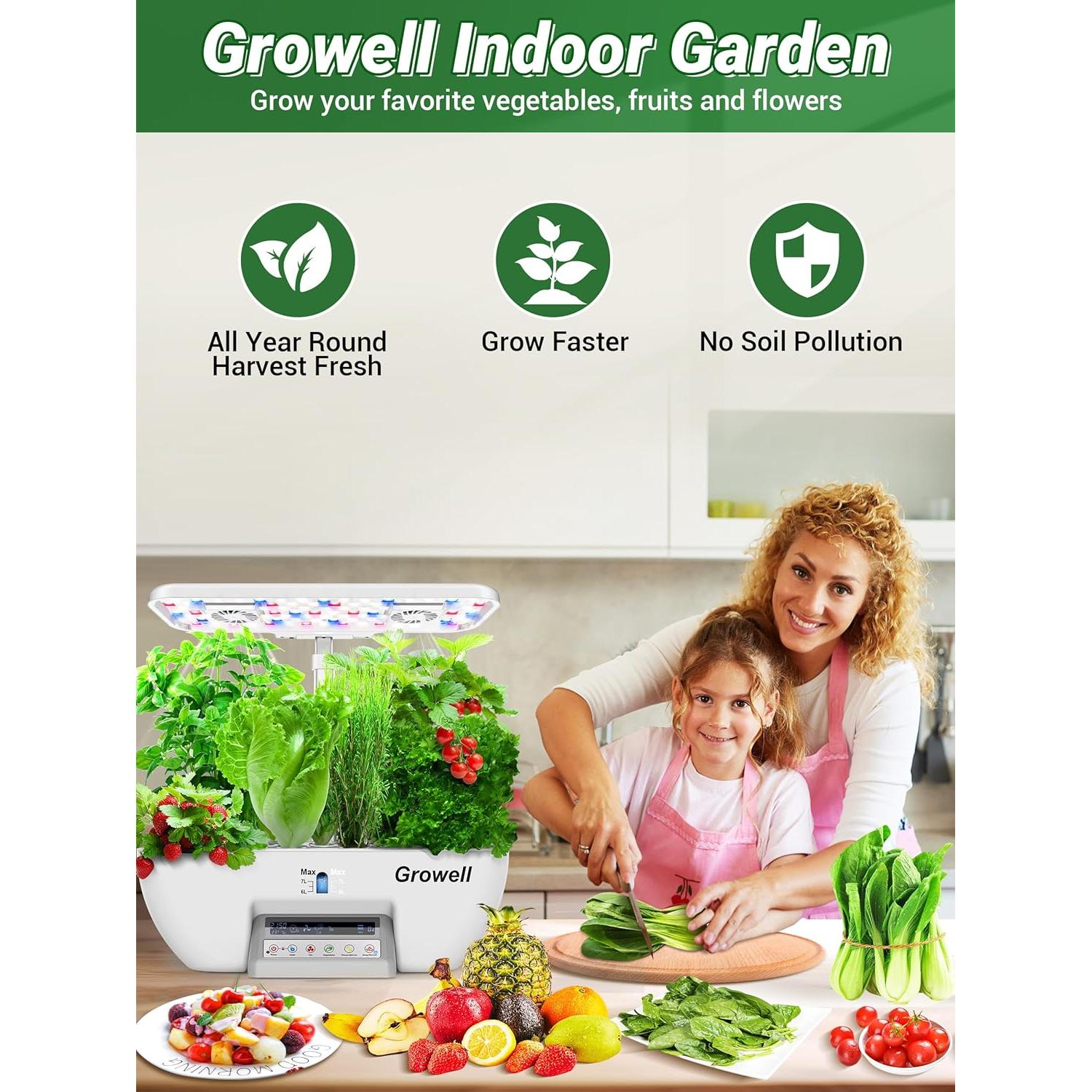 Sistema de Cultivo Hidropónico Growell HS02 17 Cápsulas 10L