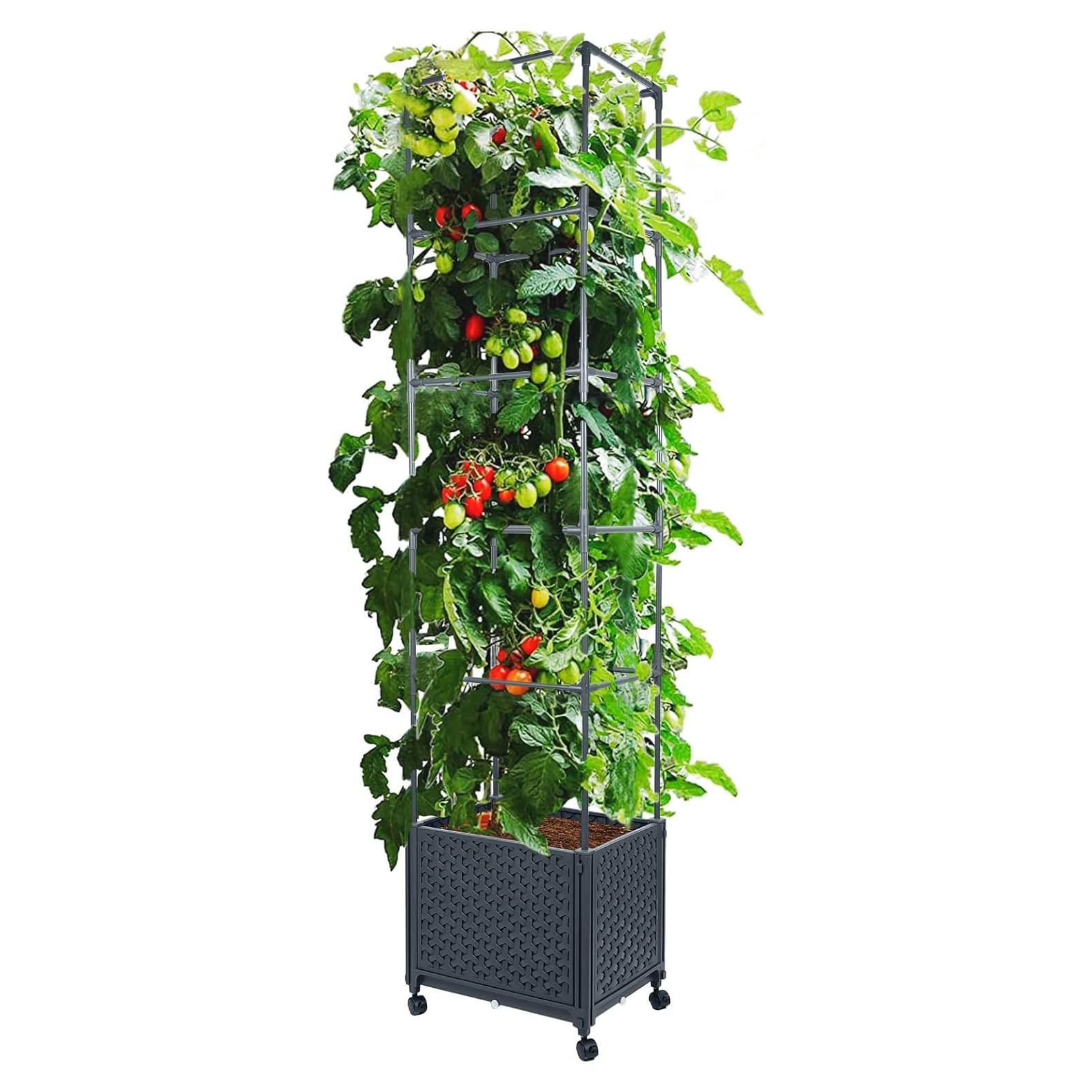 Caja de Plantas Elevada LINEX 171.5 cm con Enrejado y Autorriego