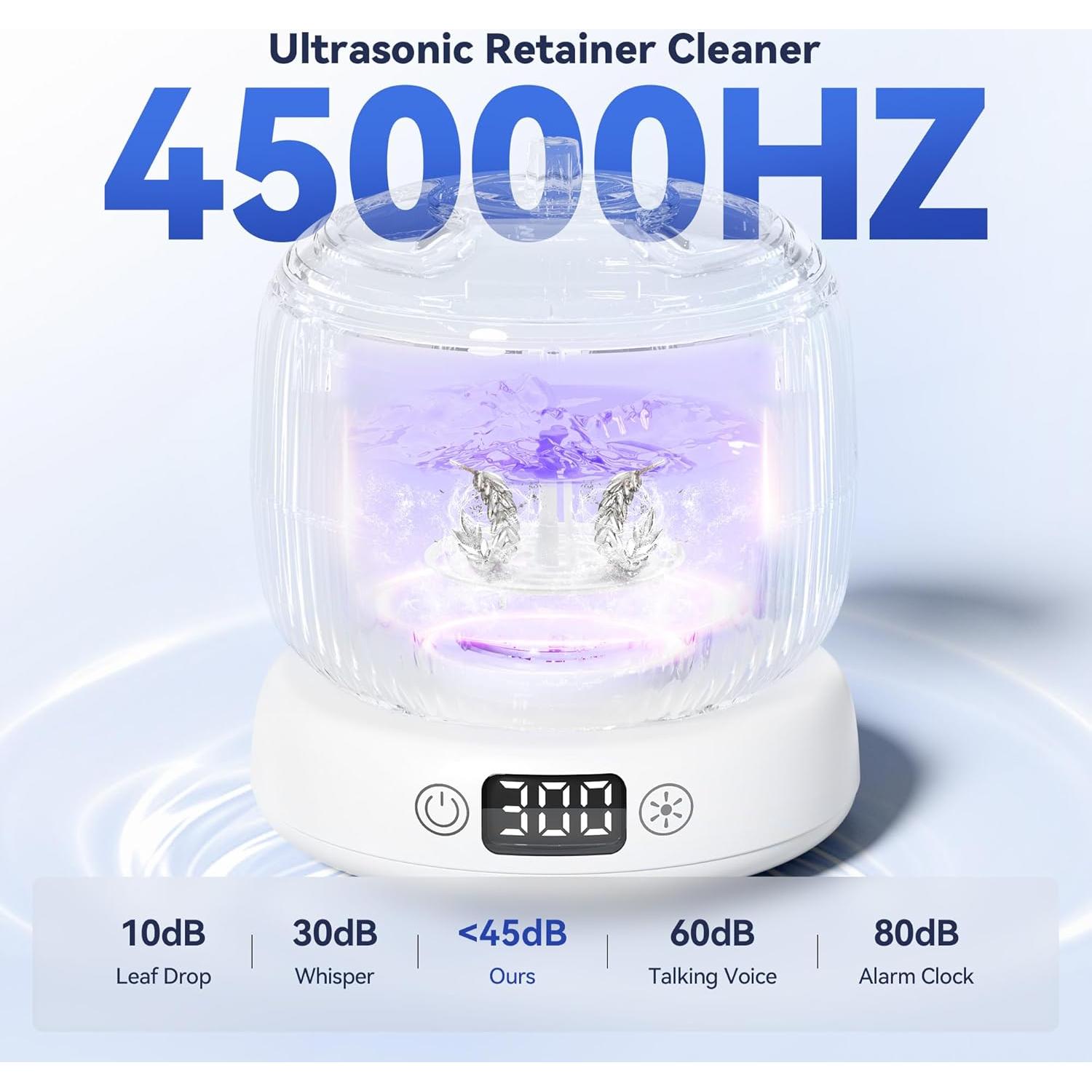 Limpiador Ultrasónico de Retenedores JEDIA 180ML 45kHz Blanco