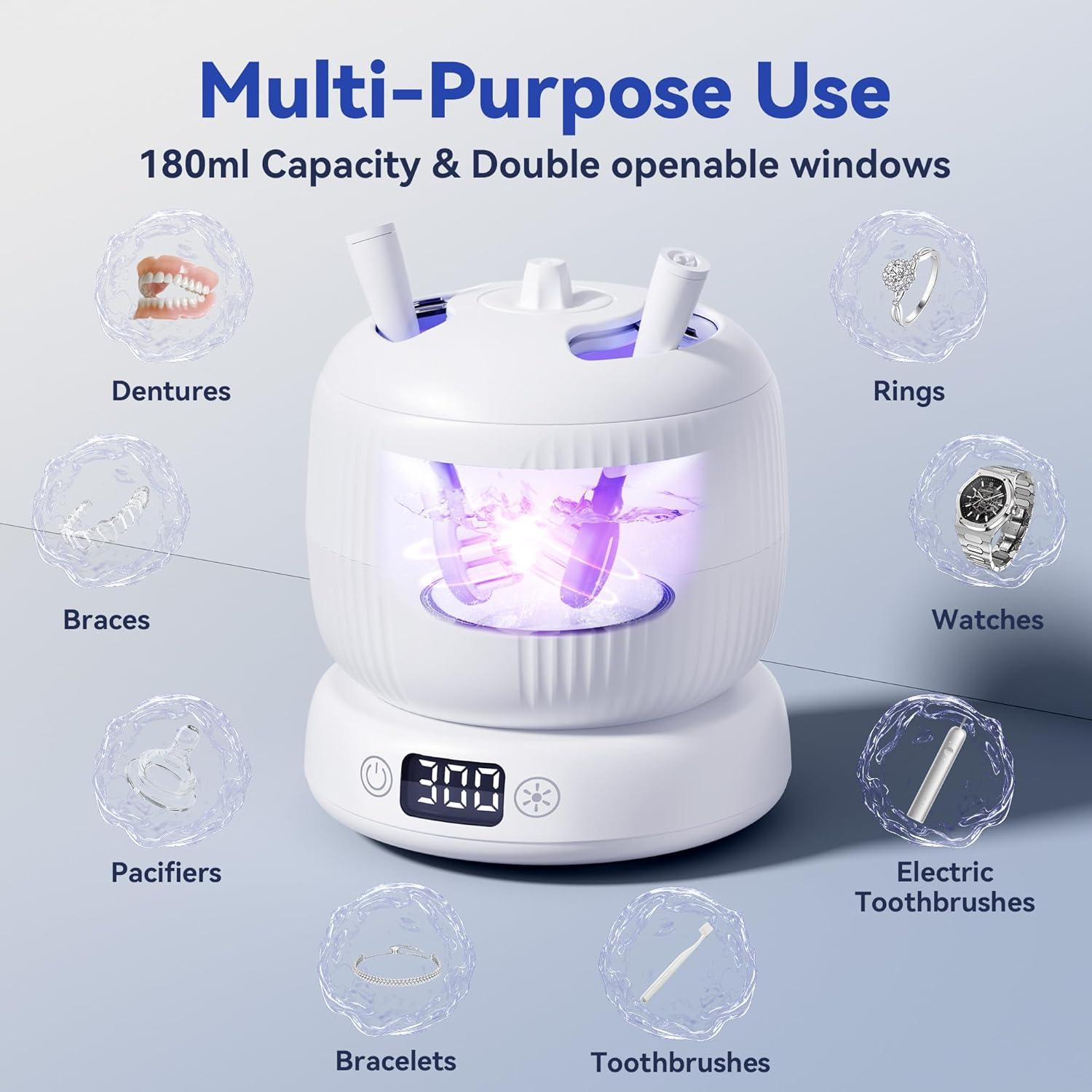 Limpiador Ultrasónico de Retenedores JEDIA 180ML 45kHz Blanco