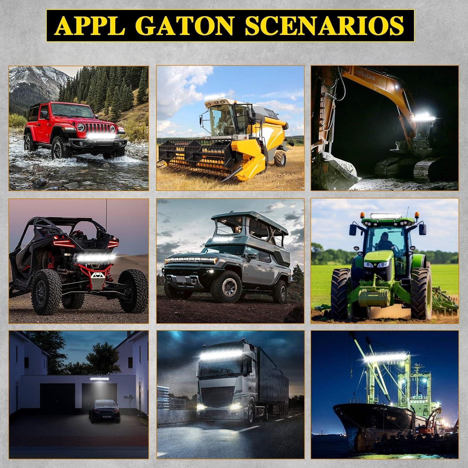 Kit de Barra de Luz LED OfleGold 22" 420W + 2 Pods 4" 72W