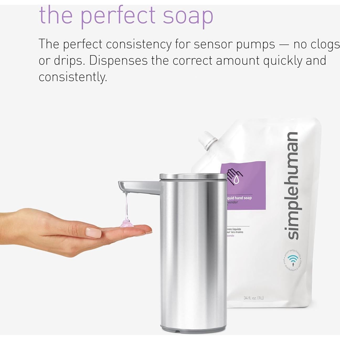 Jabón Líquido Hidratante para Manos simplehuman 1000 ml Pepino