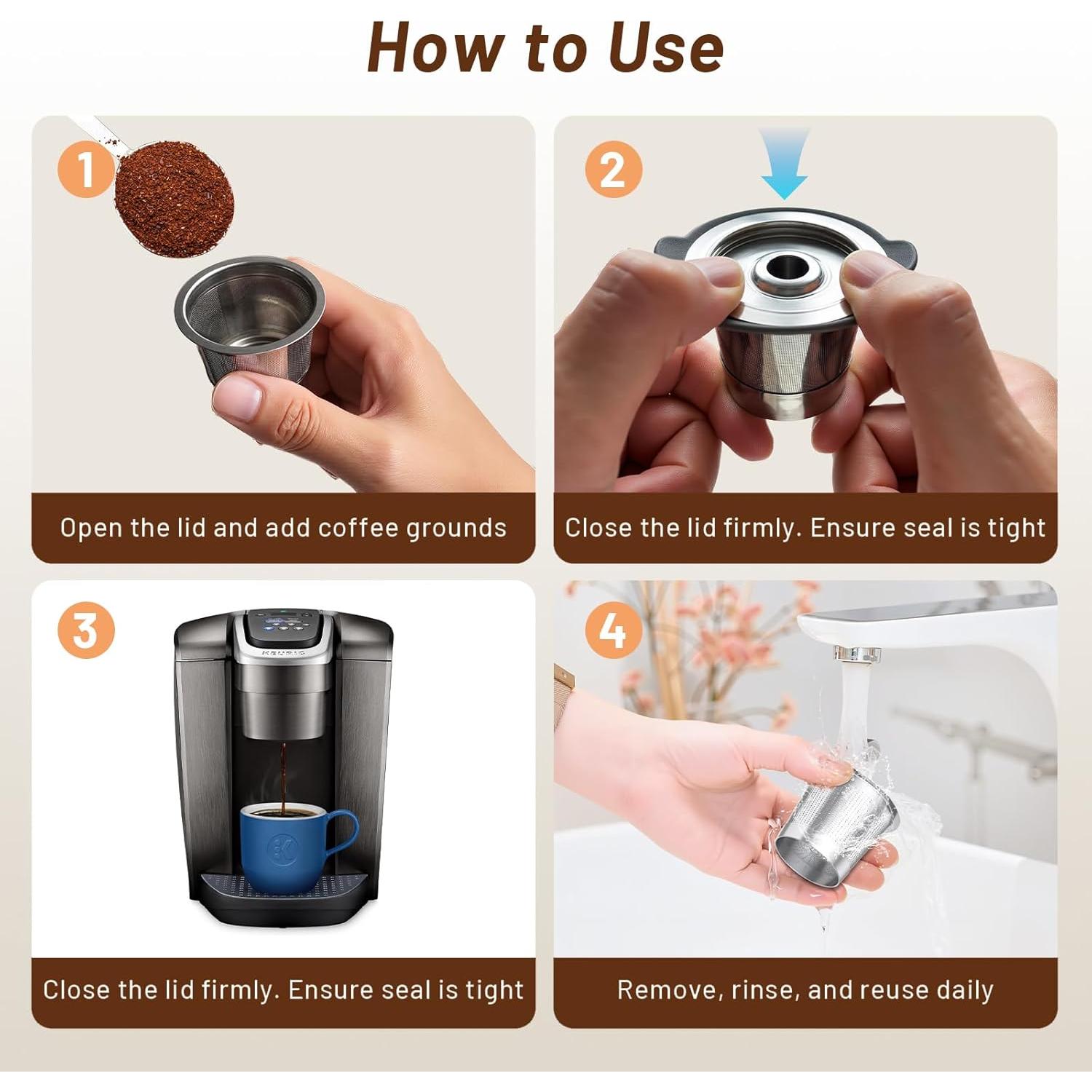 Cápsulas Reutilizables SEACOT 4-Pack Acero Inoxidable 108g