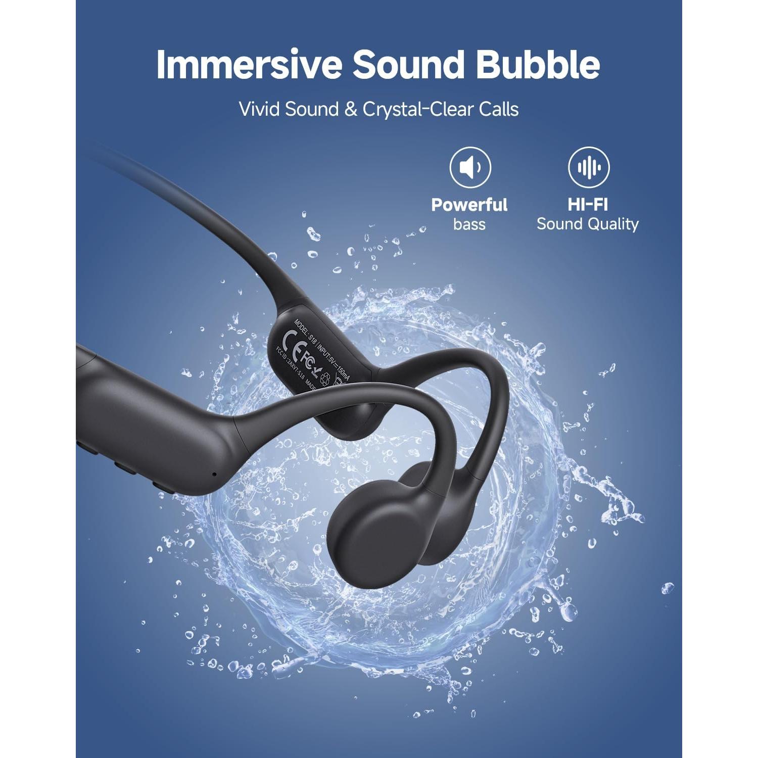 Auriculares de Conducción Ósea PSIER S18 Impermeables IPX8