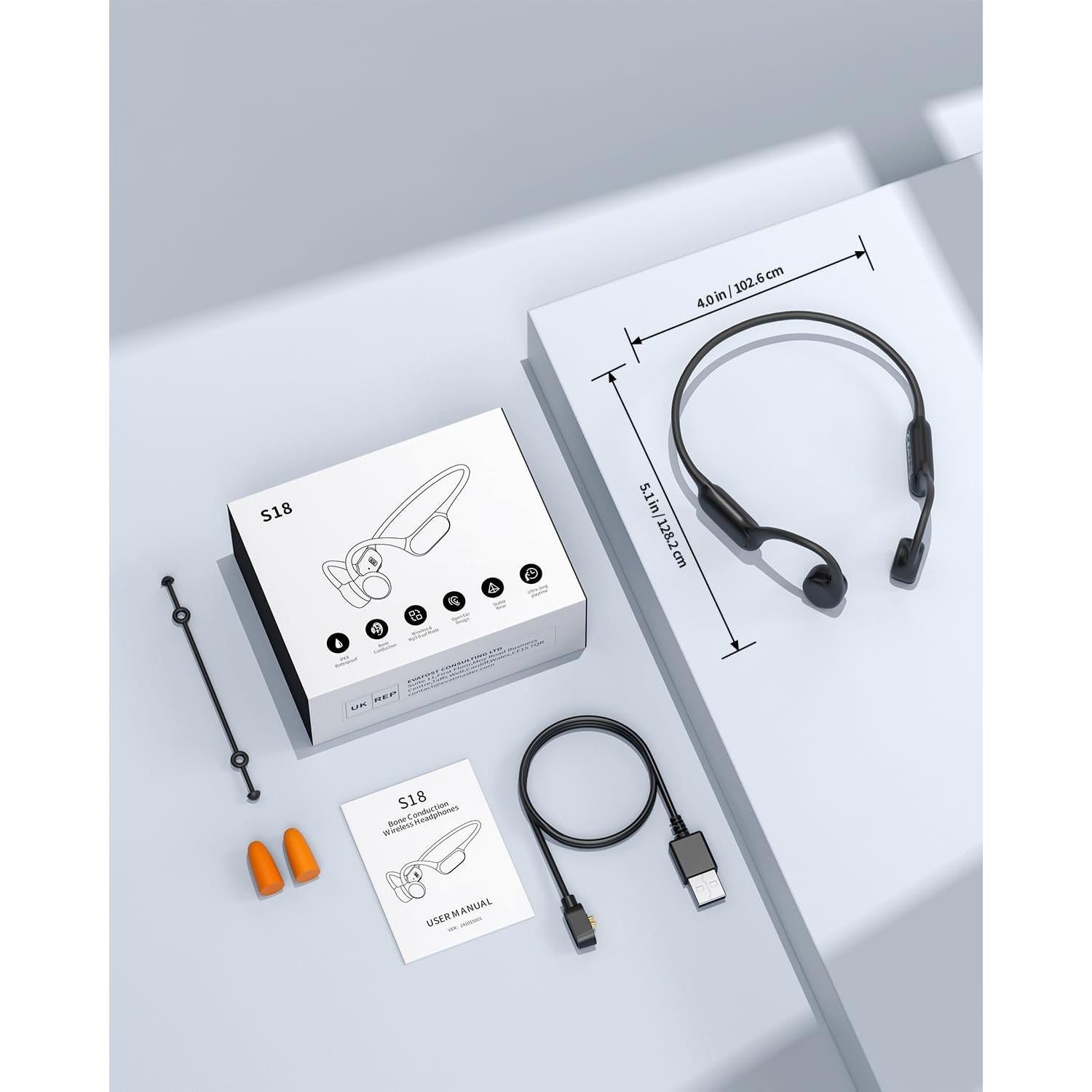 Auriculares de Conducción Ósea PSIER S18 Impermeables IPX8