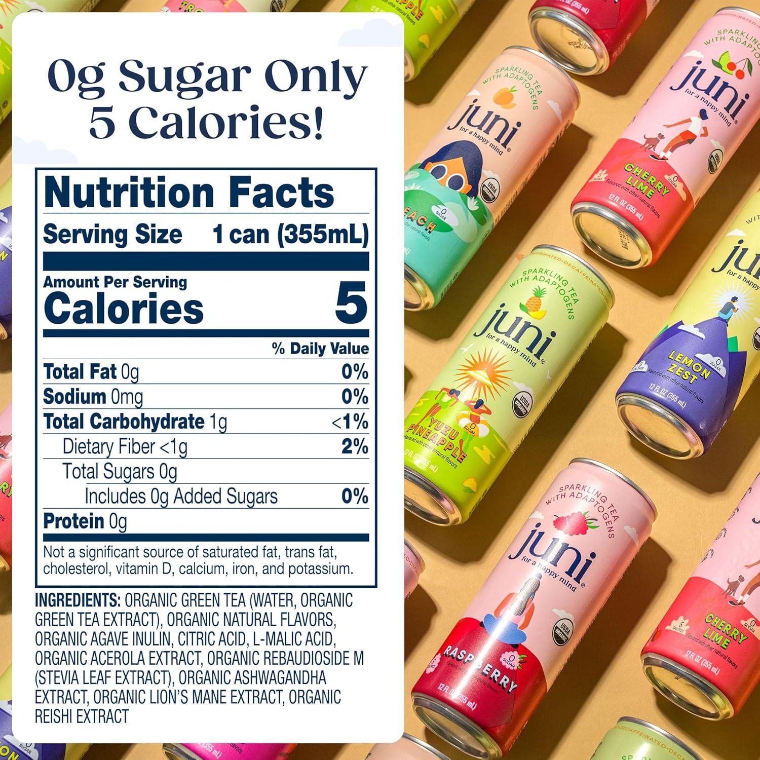 Bebida Espumosa Adaptógena Juni - Paquete Variado 12 Latas 355ml