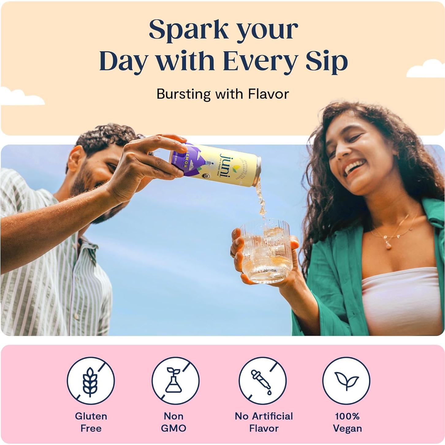 Bebida Espumosa Adaptógena Juni - Paquete Variado 12 Latas 355ml