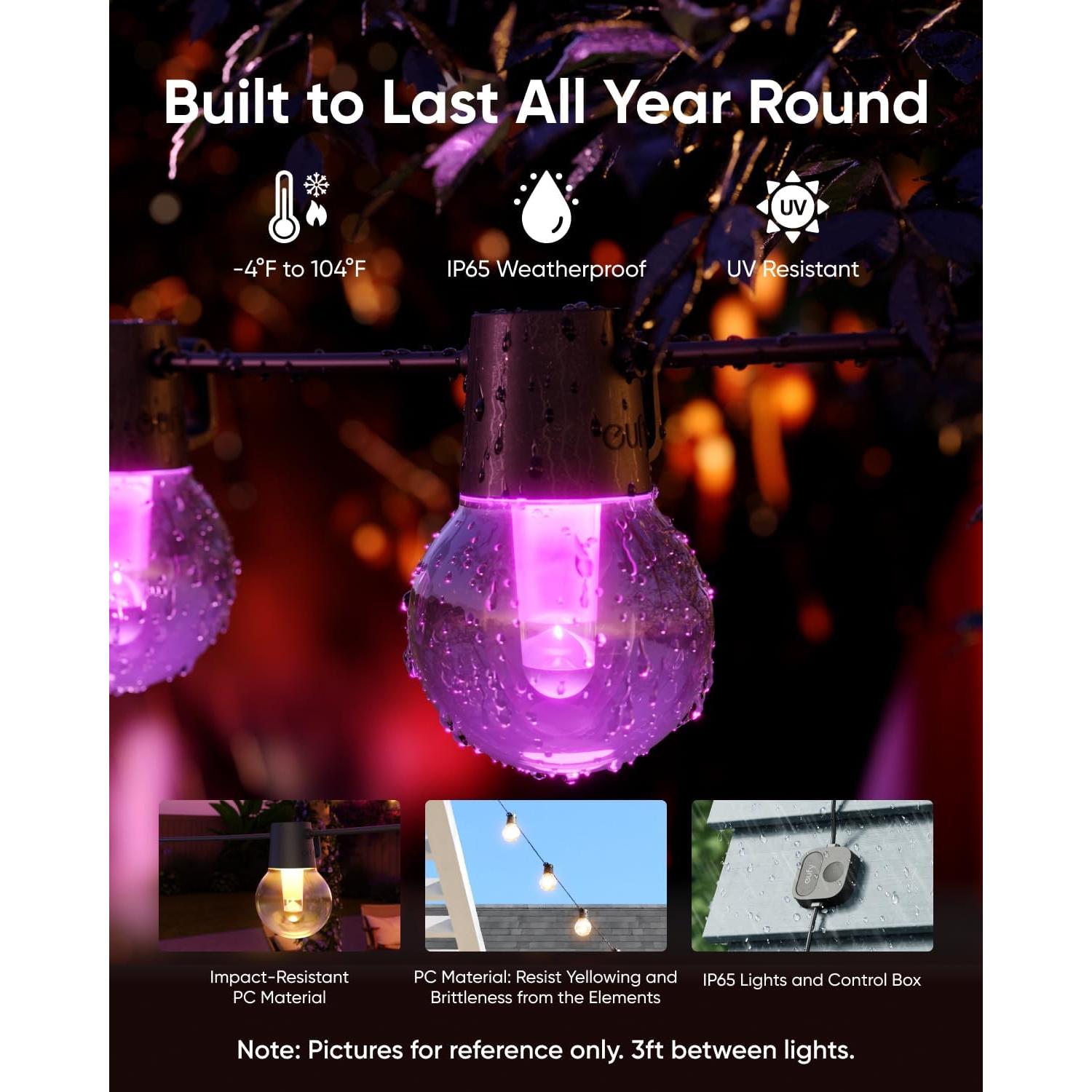 Luces de cadena exteriores Eufy E10 30m 30 bombillas LED RGBWW