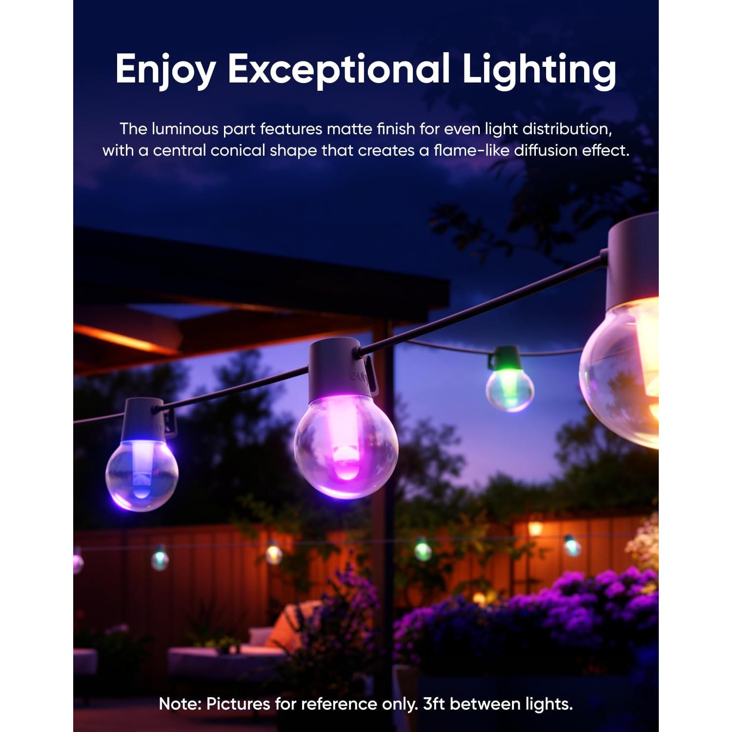 Luces de cadena exteriores Eufy E10 30m 30 bombillas LED RGBWW