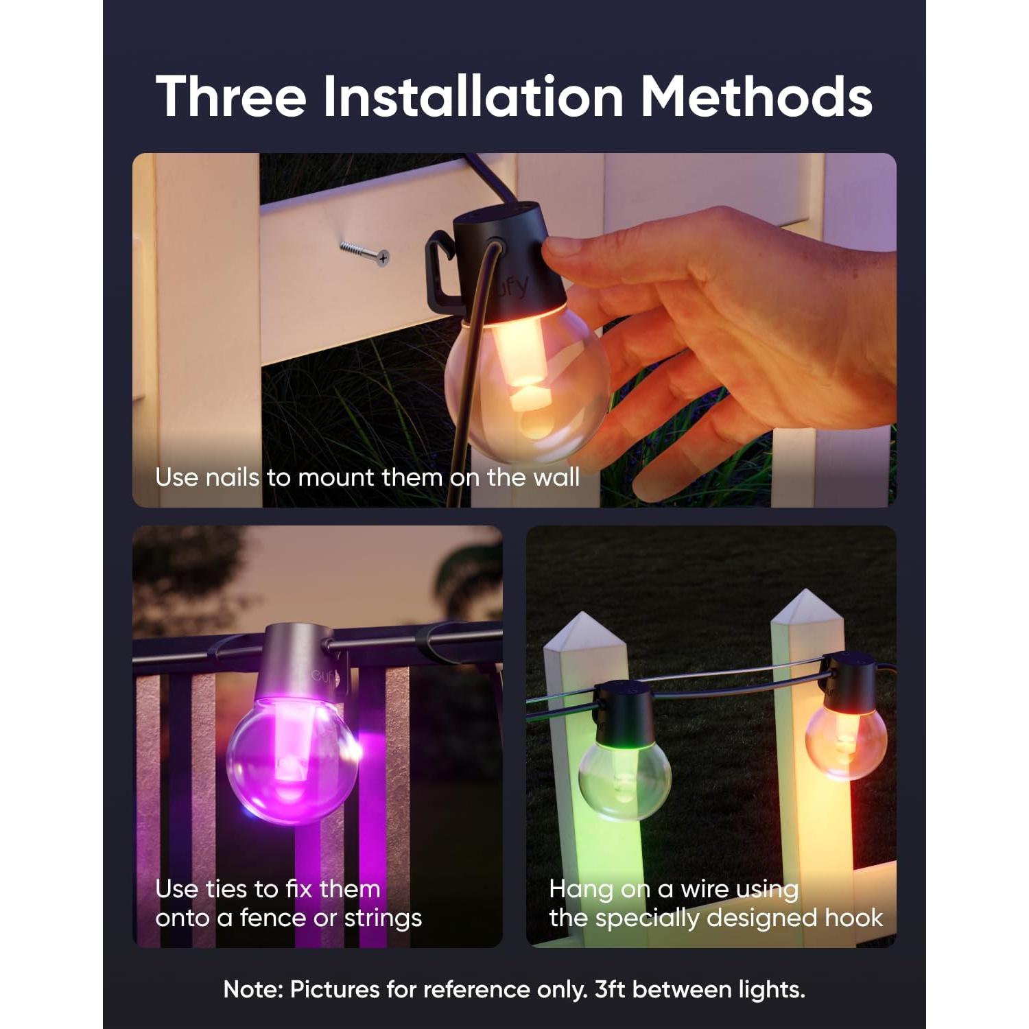 Luces de cadena exteriores Eufy E10 30m 30 bombillas LED RGBWW