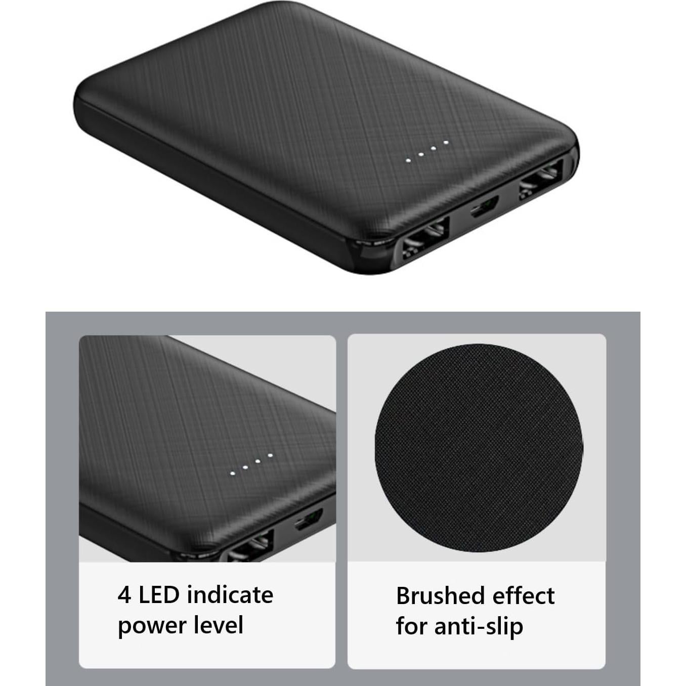 Cargador Portátil FIVO 5000mAh Power Bank con Funda y Gancho