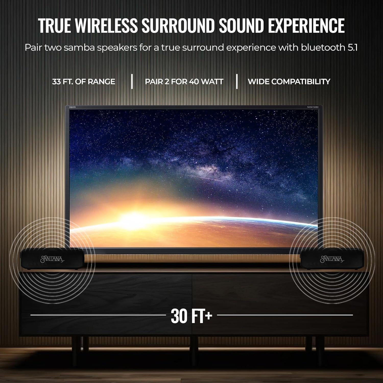 Altavoz Bluetooth SANTANA Samba 40W IP67 Inalámbrico