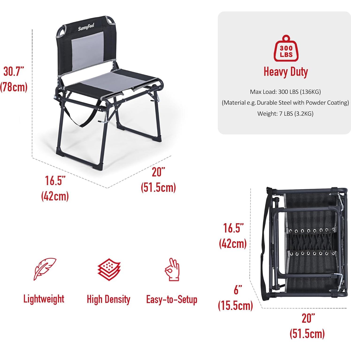 Asiento de Estadio SUNNYFEEL Extra Ancho con Respaldo 50.8 cm