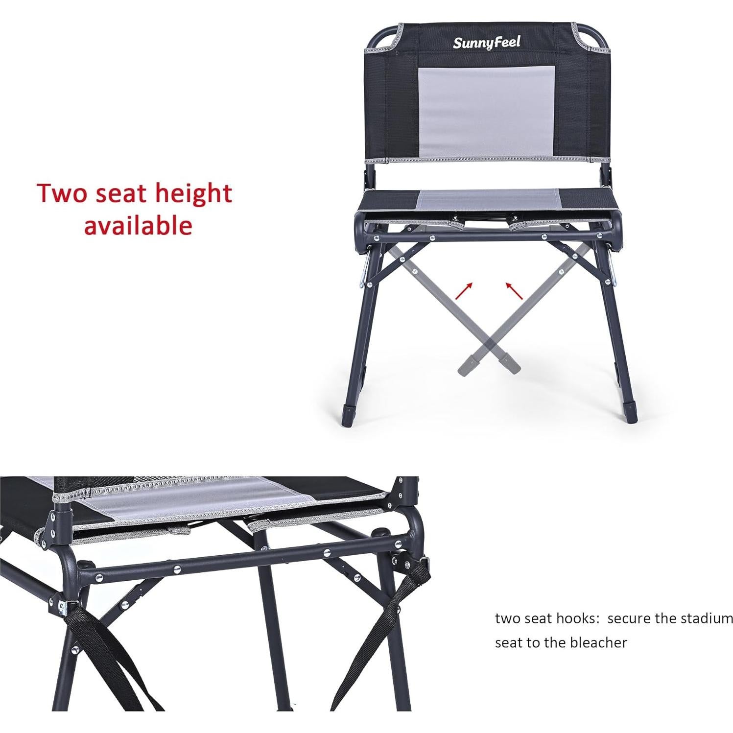 Asiento de Estadio SUNNYFEEL Extra Ancho con Respaldo 50.8 cm