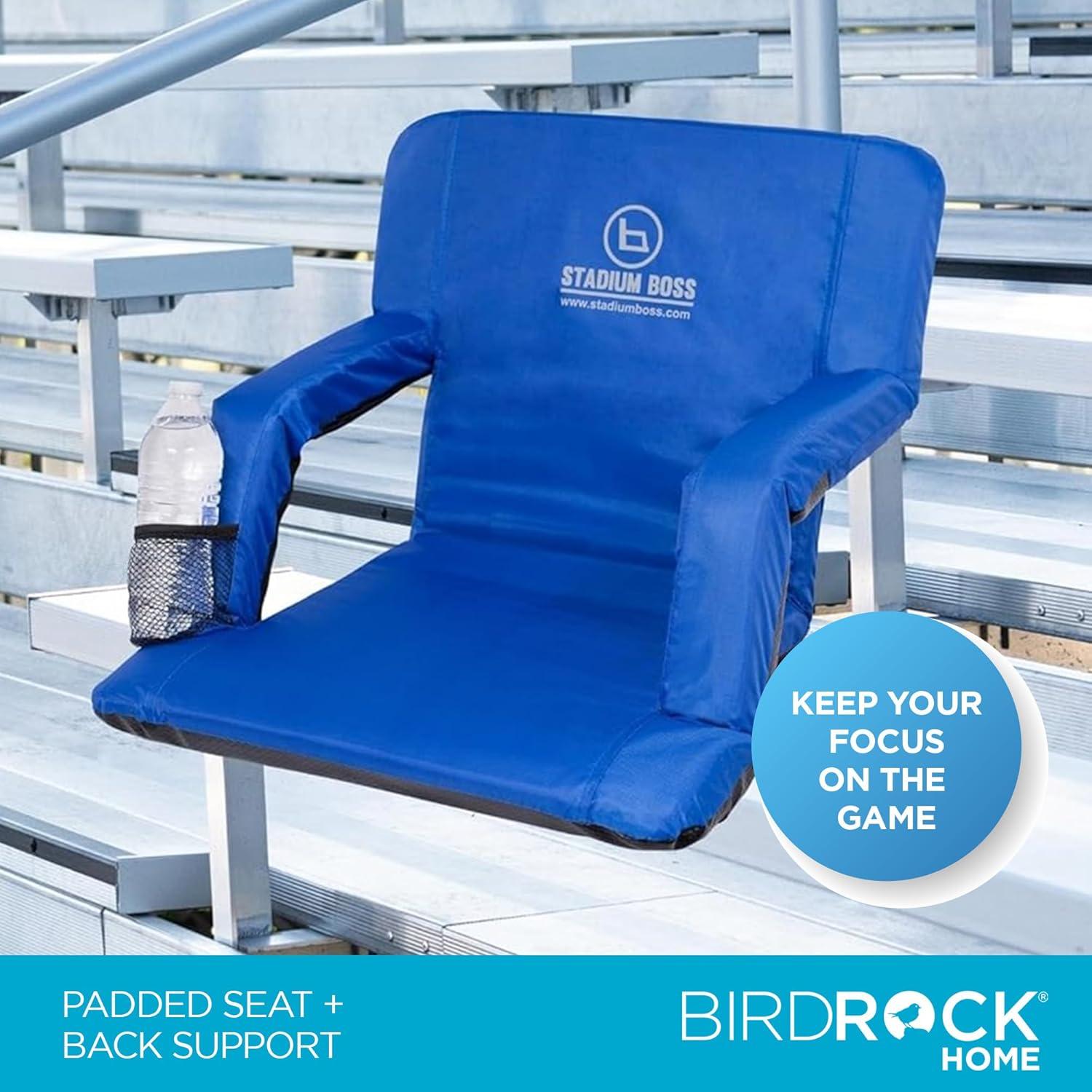 Silla Reclinable de Estadio Stadium Boss Acolchada Azul - 6 Posiciones