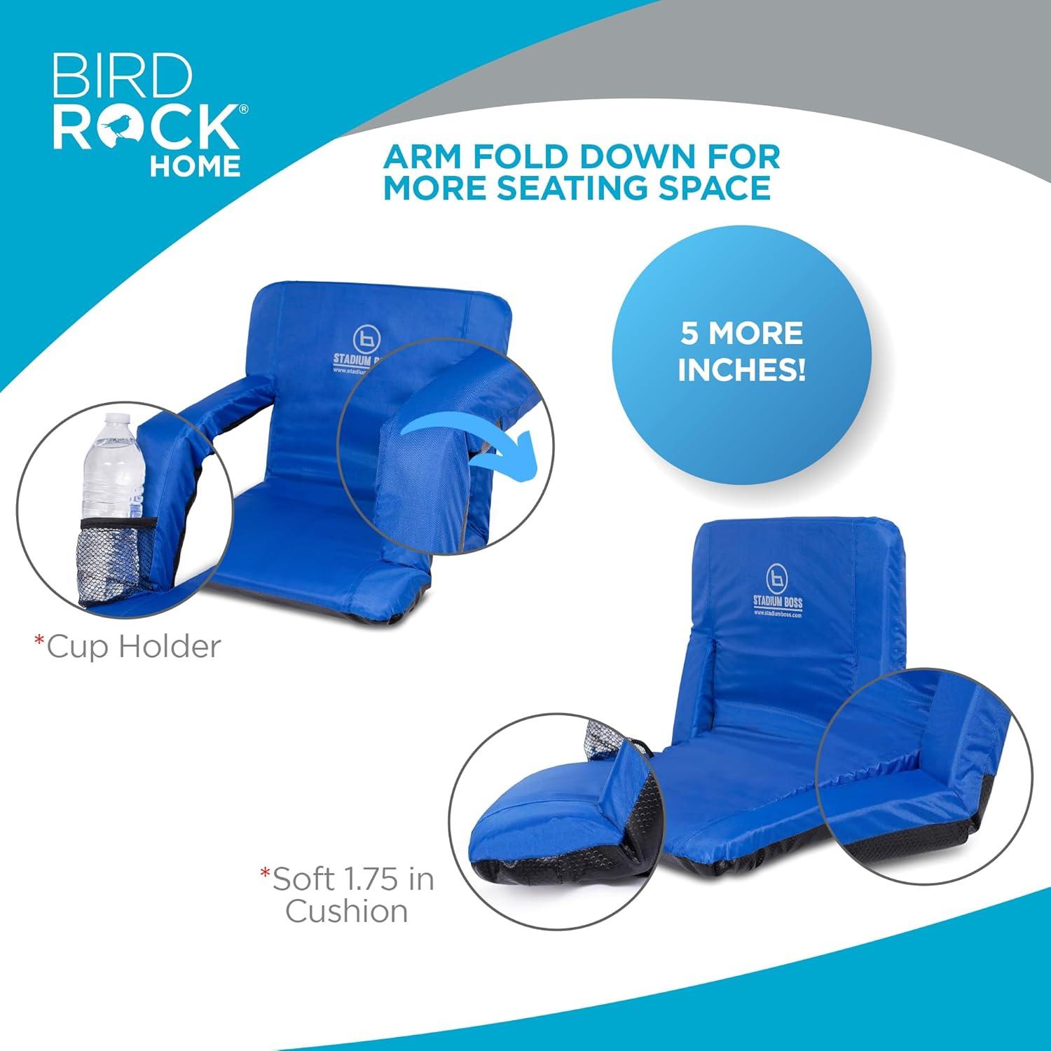 Silla Reclinable de Estadio Stadium Boss Acolchada Azul - 6 Posiciones