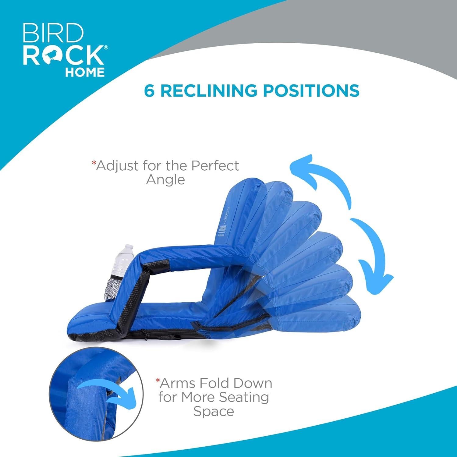 Silla Reclinable de Estadio Stadium Boss Acolchada Azul - 6 Posiciones