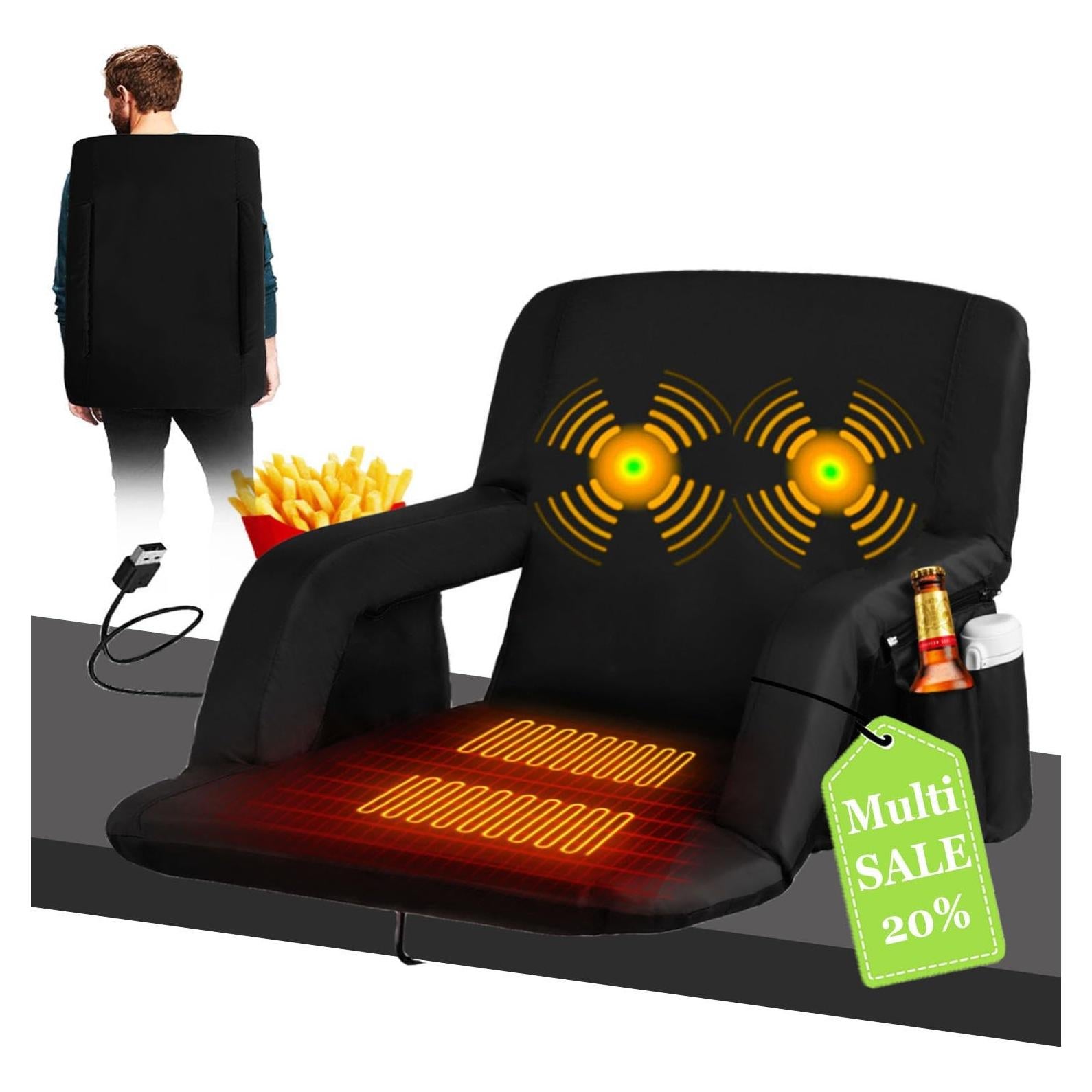 Silla de Estadio Plegable TIMSATIO con Calefacción y Masaje