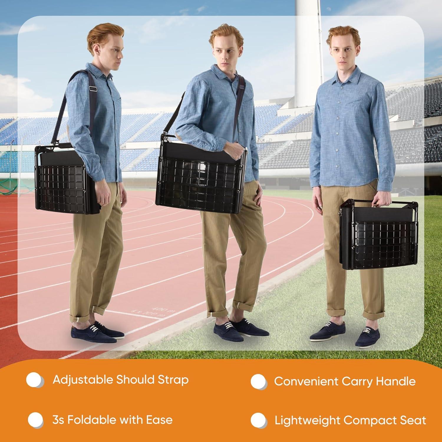 Asiento de Estadio Acolchado Veook DHKTY - Respaldo Ajustable, Portavasos, 3.2 kg